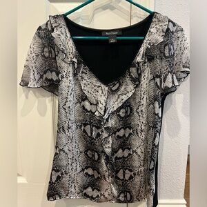 White House black market snake print blouse